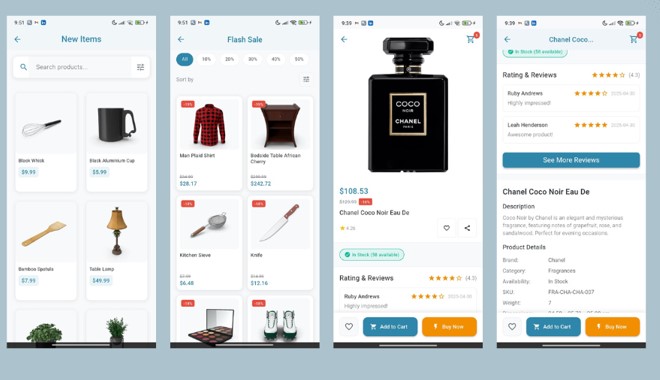 E-Shop - Cart & Wishlist